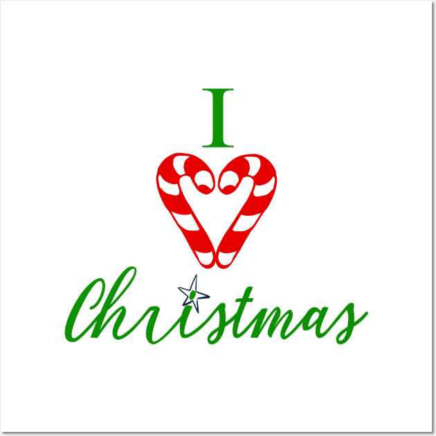 I Love Christmas Wall Art by Sunil Belidon